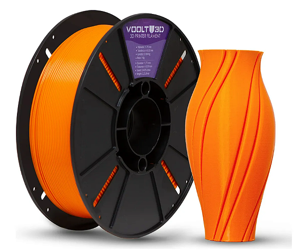 Filamento PLA Laranja High Speed 1Kg