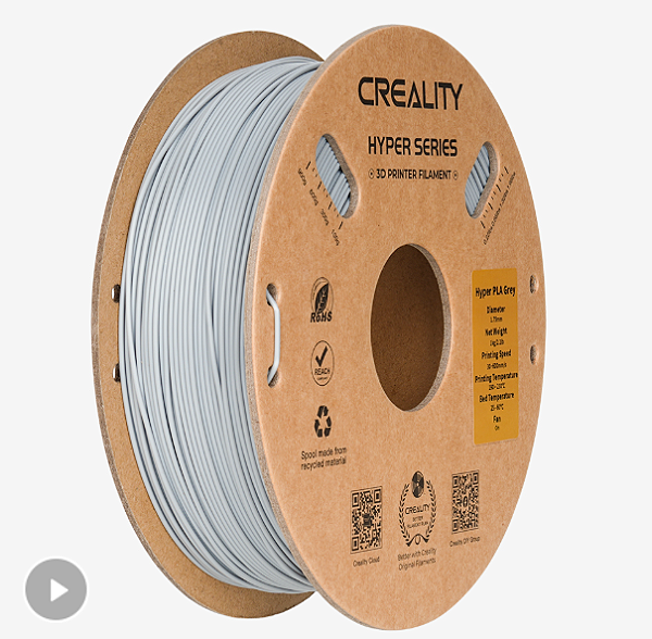 Hyper PLA 1.75mm 1KG Cinza