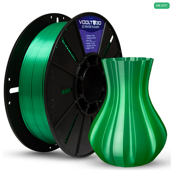 Filamento PLA Verde V-Silk High Speed Premium - 1Kg