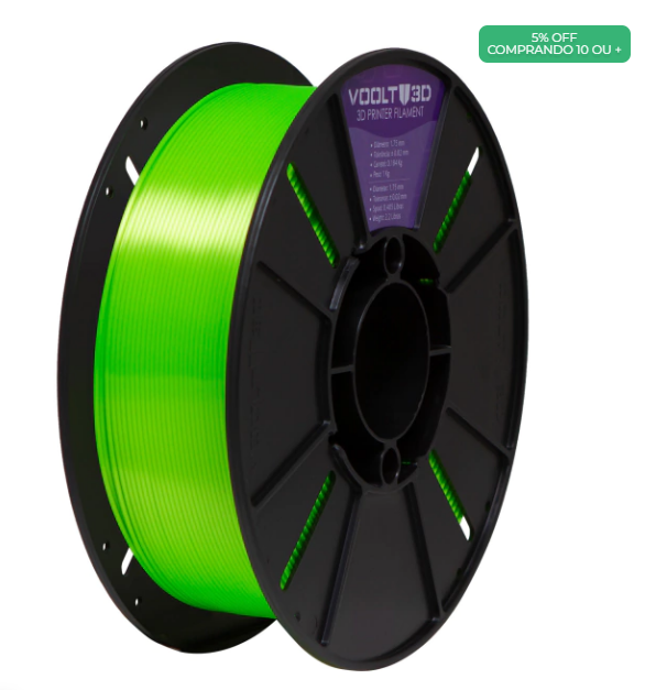 Filamento PLA Verde Neon V-Silk High Speed Premium - 1Kg