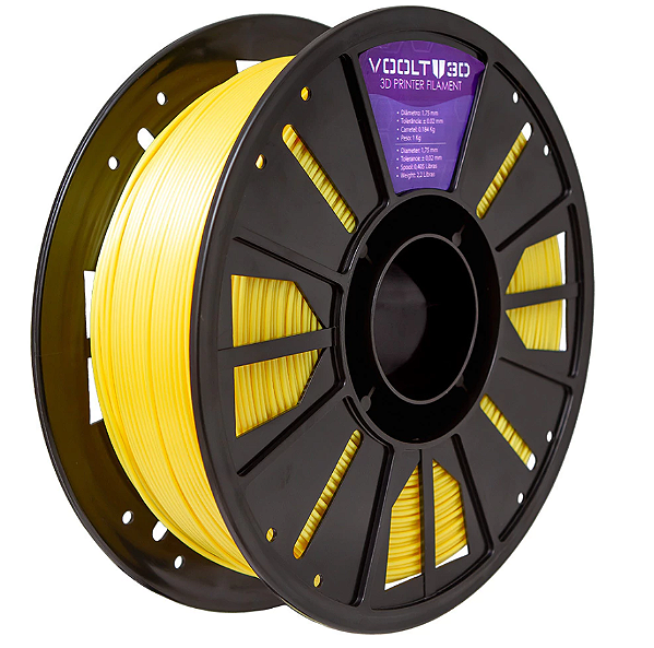 Filamento PLA Amarelo V-Silk High Speed Premium - 1Kg