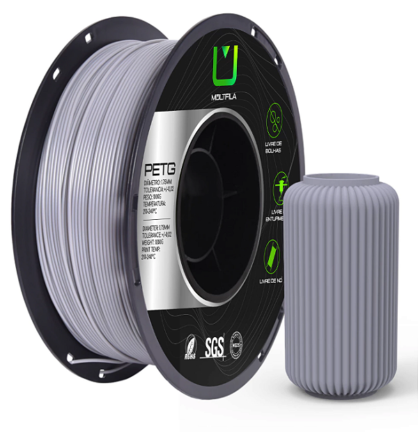 Filamento SGS  Petg Cinza 1kg  1.75mm