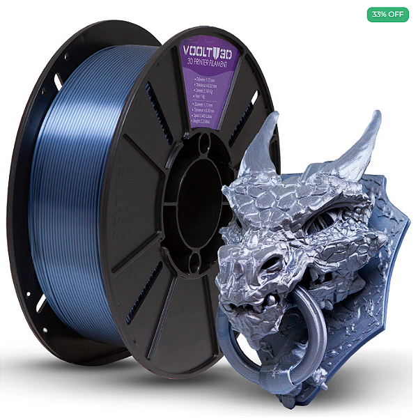 Filamento PLA Azul Titanium V-Silk High Speed Premium - 1Kg