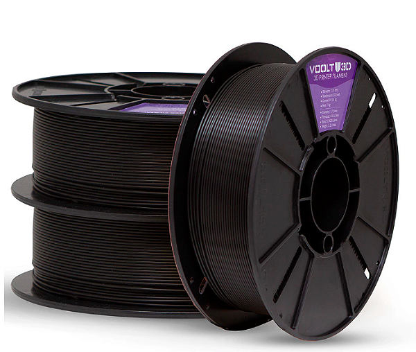 KIT Filamento PLA Preto Velvet - 3Kg