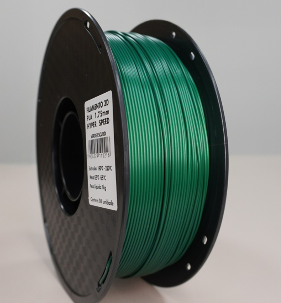PLA SILK VERDE ESCURO 1KG (1.75MM)