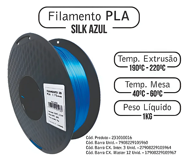 PLA SILK AZUL 1KG (1.75MM)