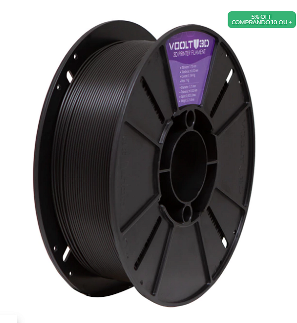 Filamento PETG HF Preto High Fluidity Premium - 1Kg