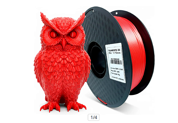 PLA SILK VERMELHO 1KG (1.75MM)