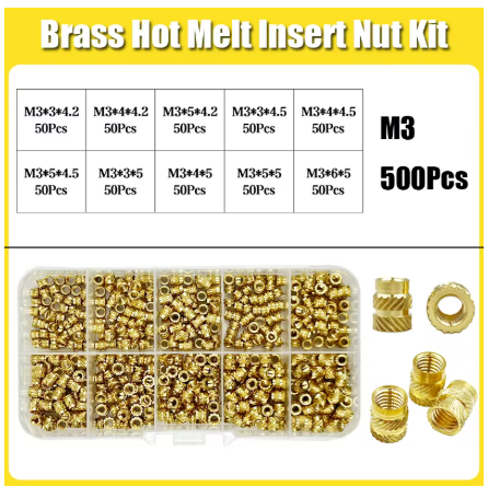 Porca de Inserção Rosqueadas de Latão