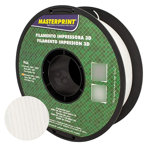 PLA BRANCO - ROLO 1KG ( 1,75mm )