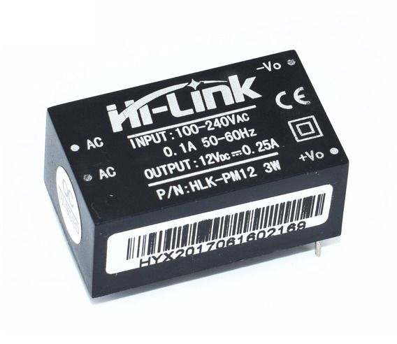 Mini Fonte HLK-PM012 100-240VAC 12VDC 0.25A 3W H