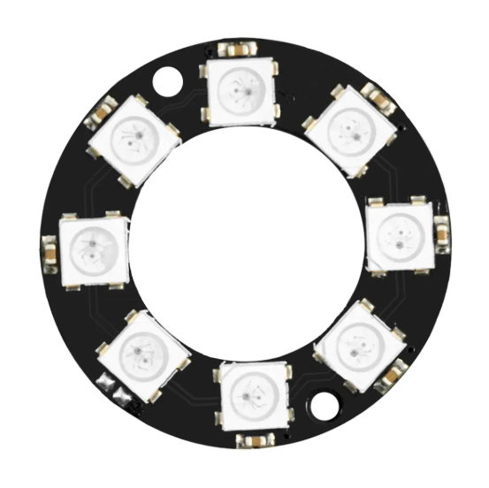 Módulo Led RGB 5050 WS2812 Endereçável 8 Leds / Bits Anel de Led