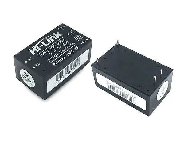 Mini Fonte HLK-PM03 100-240VAC 5VDC 1A 3W Hi-Link