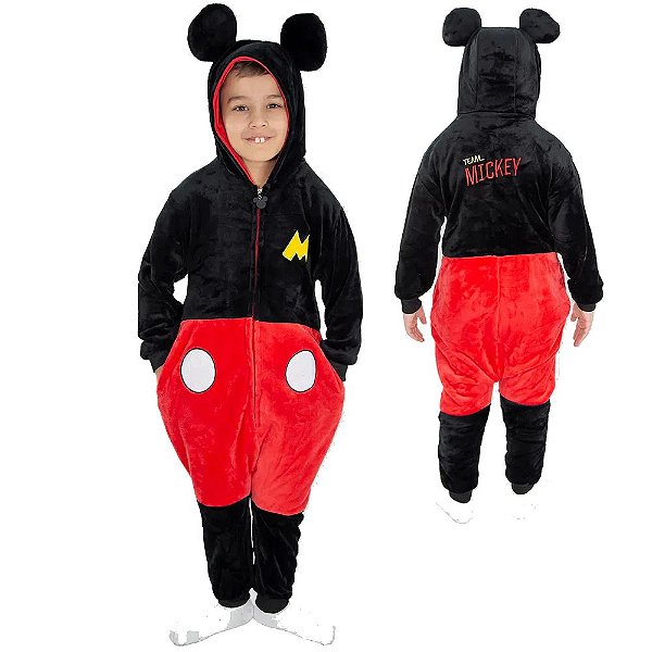 Macacão Kigurumi Spring Mickey Mouse Disney Infantil