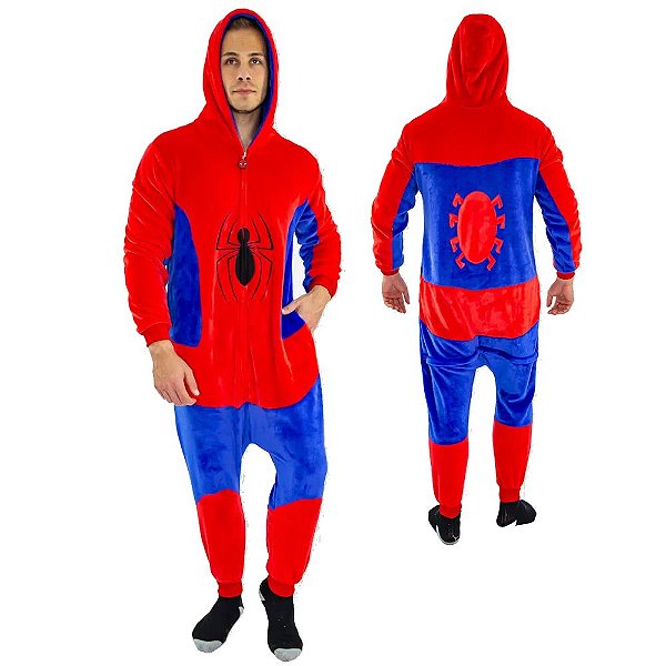 Macacão Kigurumi Spring Spiderman Marvel Adulto