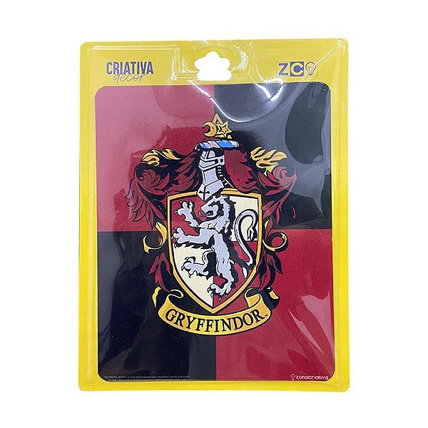 Placa Slim Metal Grifinória Casa Hogwarts Harry Potter 26x20