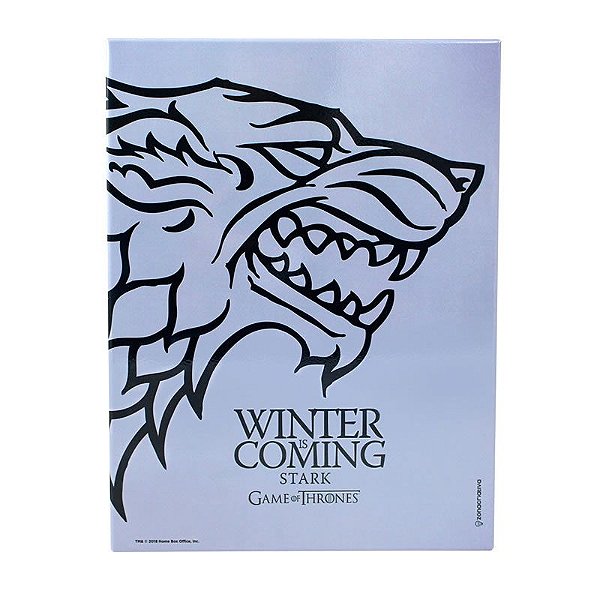Placa Metal Stark Winter is Coming GOT 20x26cm