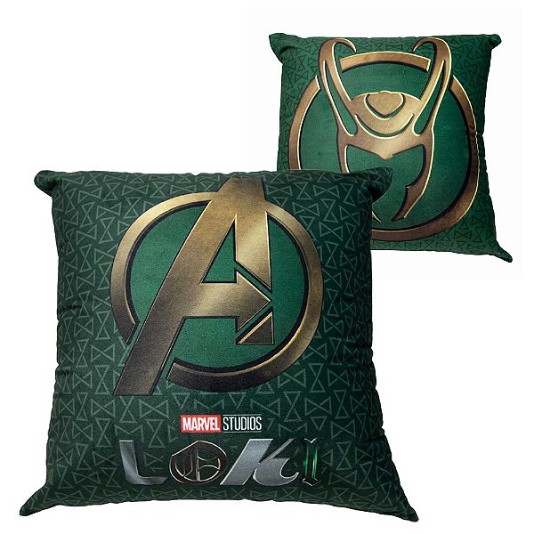 Almofada Fibra Veludo LOKI Marvel 40x40cm