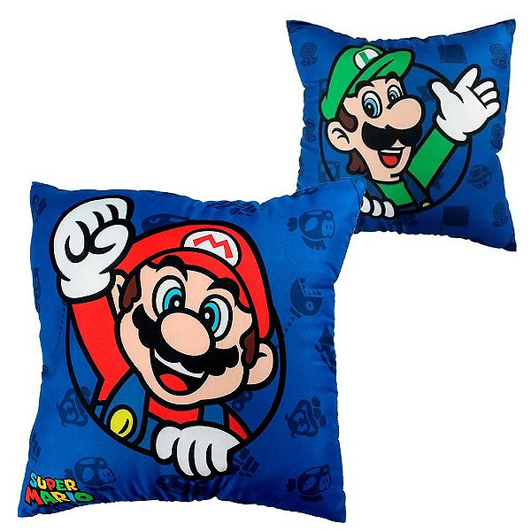 Almofada Microfibra Super Mario Bros Nintendo 40x40cm