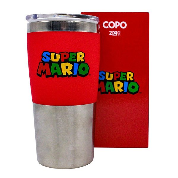 Copo Viagem Max Logo Super Mario Bros Nintendo 450ml