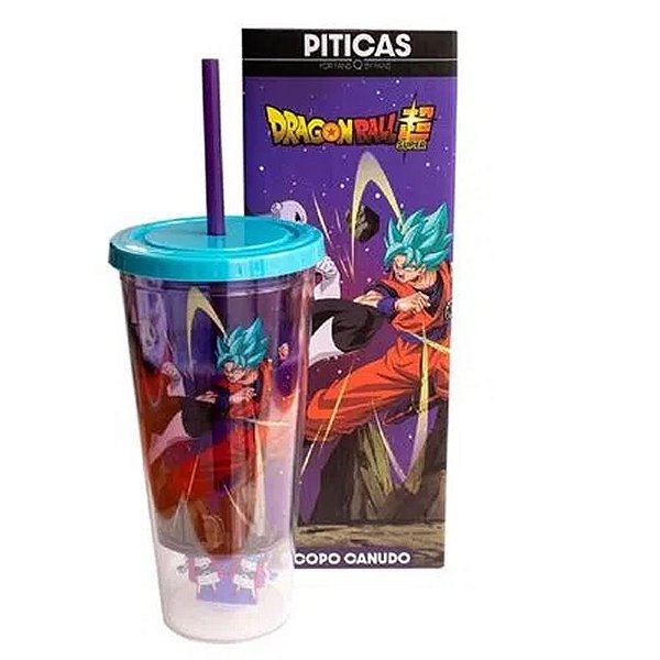 Copo Canudo Goku Vs Jiren Dragon Ball Super Piticas 473ml