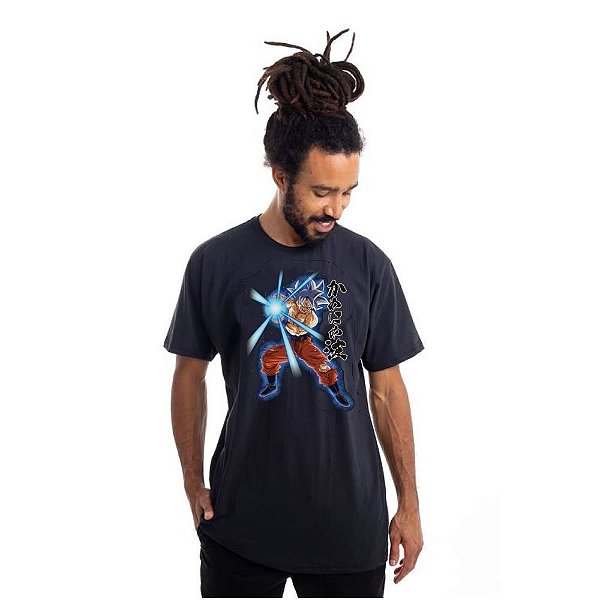 Camiseta Goku Kamehameha 100% Algodão - CLUBE COMIX