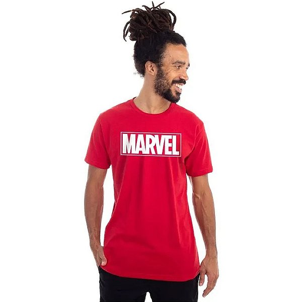 Camiseta Marvel Logo 100% Algodão - CLUBE COMIX