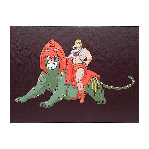 Quadro Canva He-Man e Gato Gerreiro 30x40