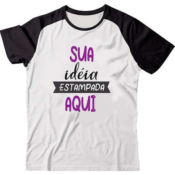 Camiseta Raglan Unissex Personalizada