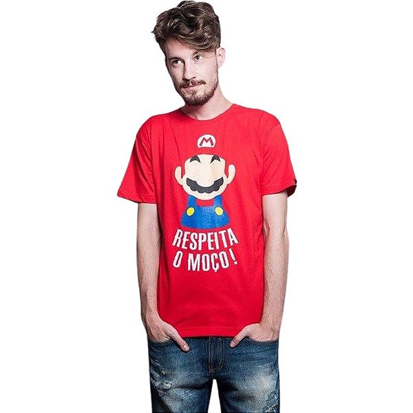 Camiseta Masculina Bigode Grosso Super Mario