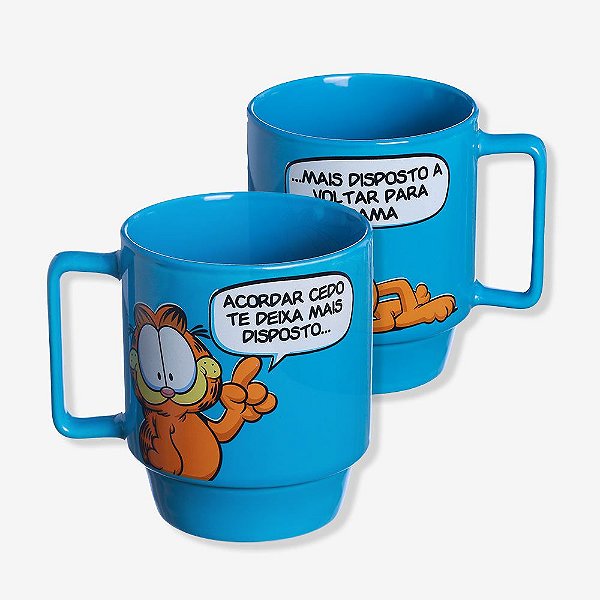 Caneca Tina Empilhável Garfield 400ml