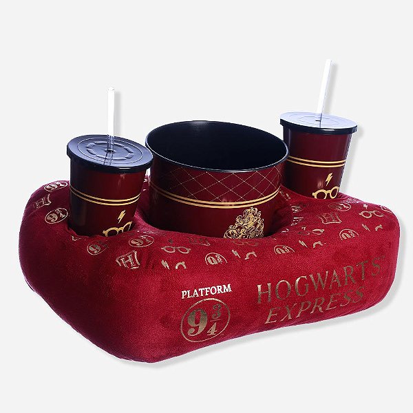 Almofada Porta Pipoca Suede Plataforma 934 Harry Potter