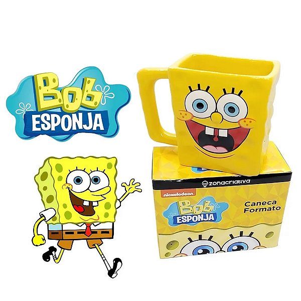 Caneca Formato 3D Bob Esponja 450ml