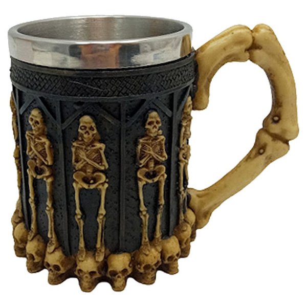 Caneca Térmica 3D Tumba Esqueletos Vikings 400ml