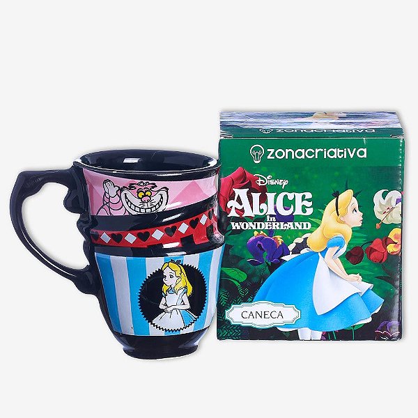 Caneca Trio Alice Hora do Chá Disney 250ml