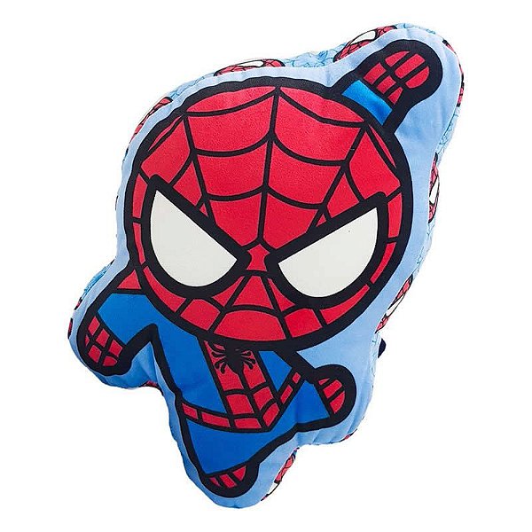 Almofada Formato Spiderman Chibi Marvel 30cm