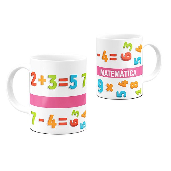 Caneca Matemática Rosa 325ml