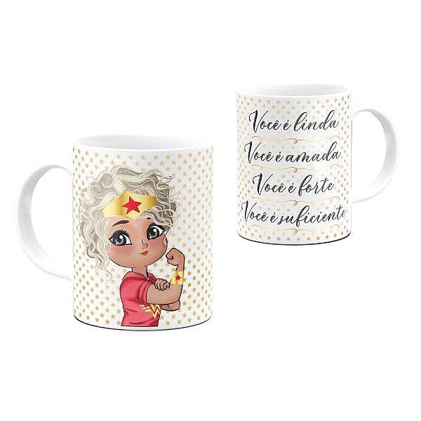 Caneca Dolls Mulher Senhora Linda Amada Forte Suficiente 325ml