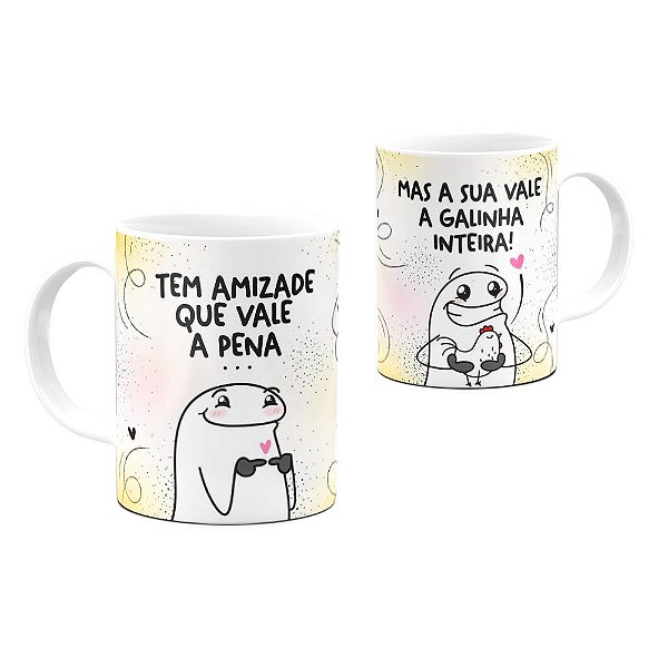 Caneca Flork Sua Amizade Vale Uma Galinha Inteira 325ml