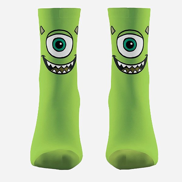 Meia Cano Longo Mike Wazowski Monstros SA Disney 39-43