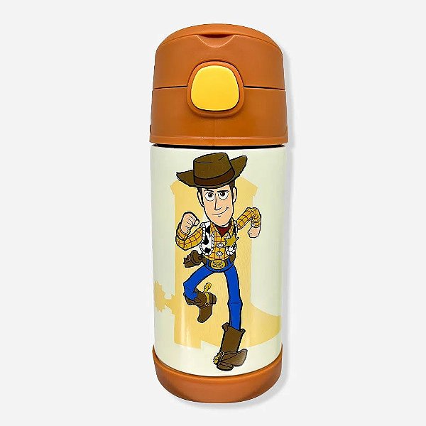 Garrafa Infantil Click Com Canudo Woody Toy Story 300ml