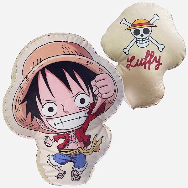 Almofada Formato Fibra Luffy One Piece 36cm