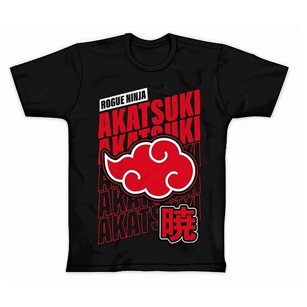 Camiseta Naruto Akatsuki Lettering Clube Comix