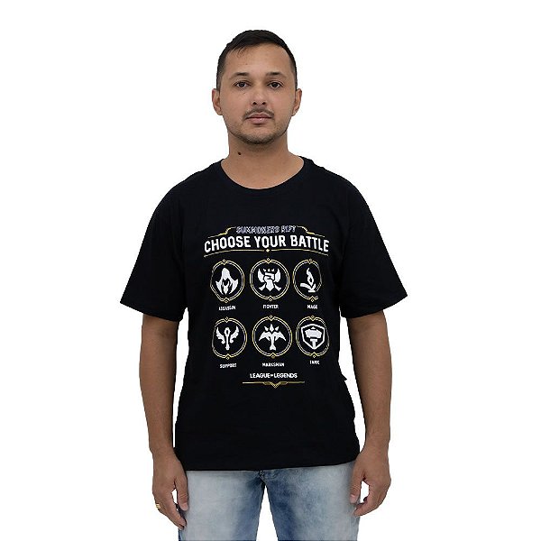 Camiseta League of Legends Choose Yout Battle Clube Comix