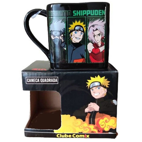 Caneca Quadrada Naruto Konoha 280ml