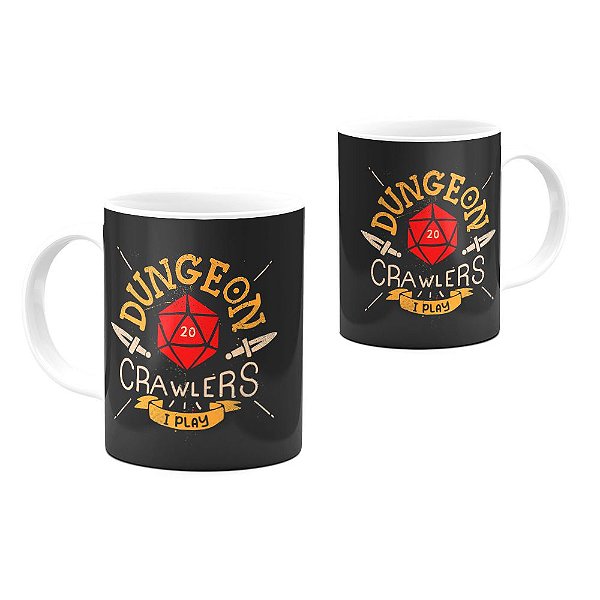 Caneca D20 Dungeon Crawlers I Play 325ml