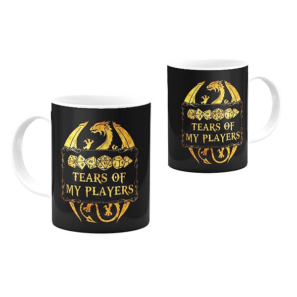 Caneca Dragão Dragão Dourado Tears of My Players 325ml