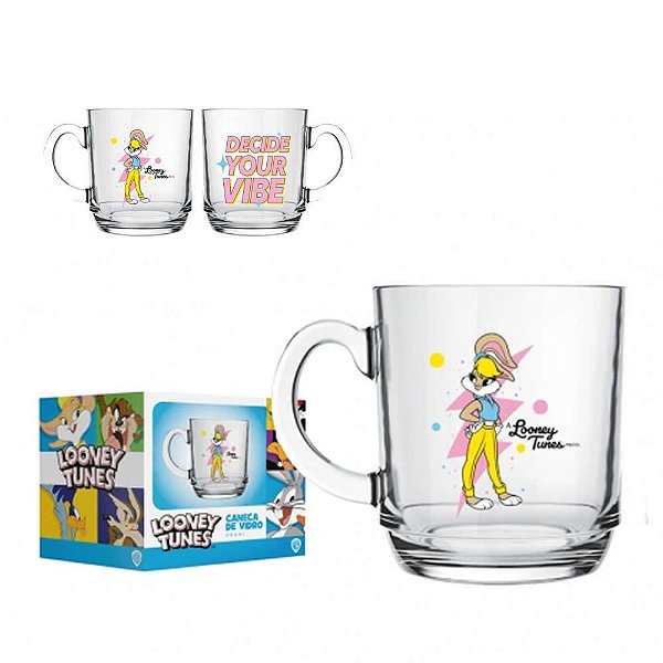 Caneca Aspen Vidro Lola Bunny Looney Tunes 300ml