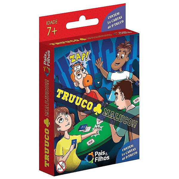 Jogo Truco Maluco Pais e Filhos 54 Cartas