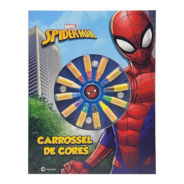 Livro de Colorir Carrossel de Cores Spider Man Marvel